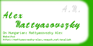 alex mattyasovszky business card